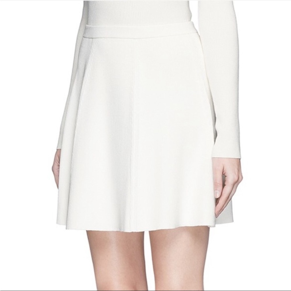 Knit A Line short Skirt from Theory in off white P